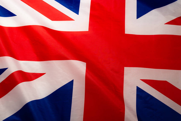 Große britische Flagge als Hintergrund. Ansicht von oben.  - Foto, Bild