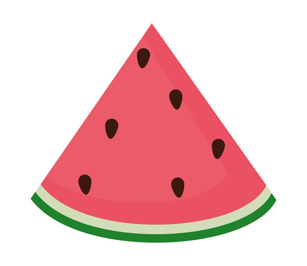 ikona plátek melounu - Vektor, obrázek