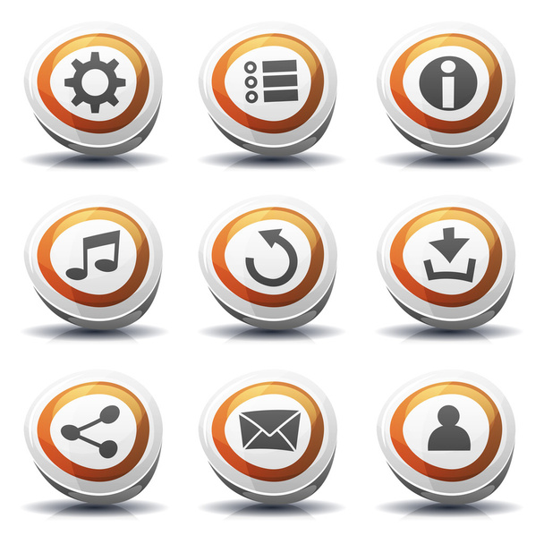 Піктограми дорожнього знаку та кнопки для гри UiName
 - Вектор, зображення