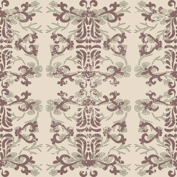Antique shabby baroque pattern. Vintage  - Vector, Image