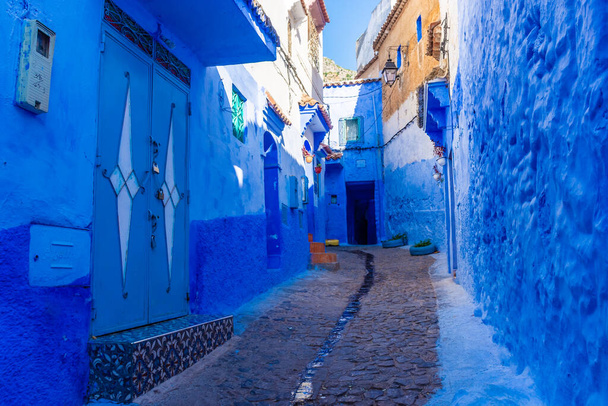 The blue streets of Chefchaouen, Morocco - Φωτογραφία, εικόνα