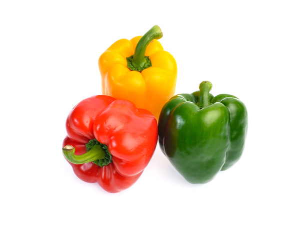 Fresh sweet pepper isolated on white background - Foto, afbeelding