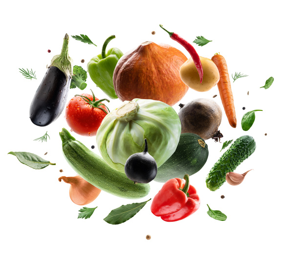 Gran juego de verduras aisladas sobre un fondo blanco - Foto, Imagen