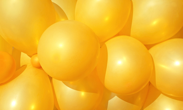 Yellow balloons background - Foto, Bild