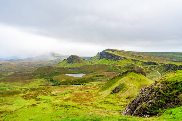 Quiraing landscape on Isle of Skye, Inner Hebrides, Scotland - Foto, Imagem