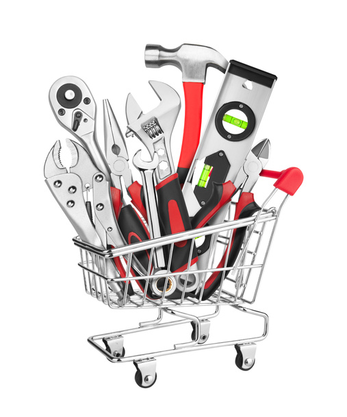 Muchas herramientas en el carrito de compras
 - Foto, Imagen