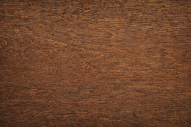 brown wooden table, top view. dark board texture - Φωτογραφία, εικόνα