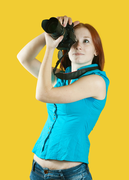 Female photographer - Foto, afbeelding