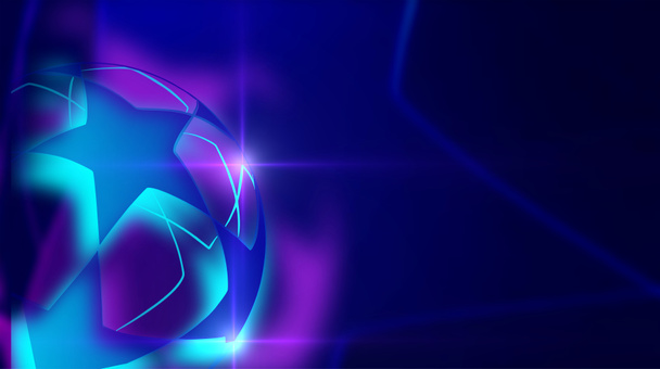 Champions League. Soccer ball on a blue background. Banner on the theme of football. - Фото, зображення