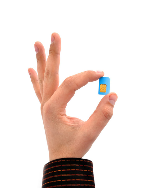 Sim card in your hand - Foto, afbeelding