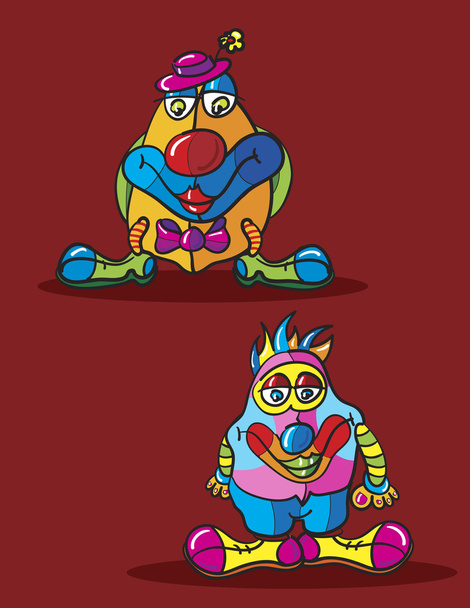 Clowns cartoon - Vector, Image