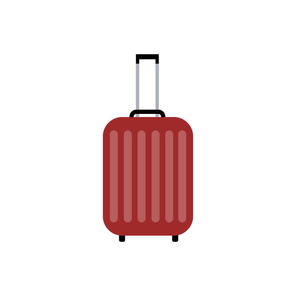 seyahat valizi simgesi. ağ için bagaj çantası vektör simgelerinin düz çizimi - Vektör, Görsel