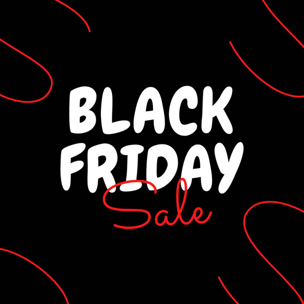 black friday sale banner. vector illustration - Vector, Imagen