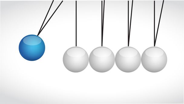 sphere balls hitting each other illustration - Fotografie, Obrázek