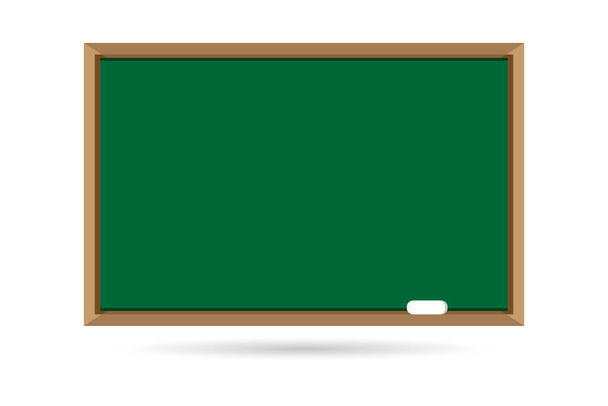 Chalkboard. Ilustração plana de quadro-negro usado nas escolas. Ilustração vetorial isolada sobre fundo branco. EPS 10. - Vetor, Imagem