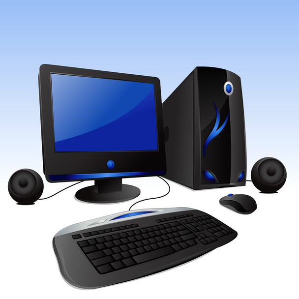 Desktop Computer - Vector, Image