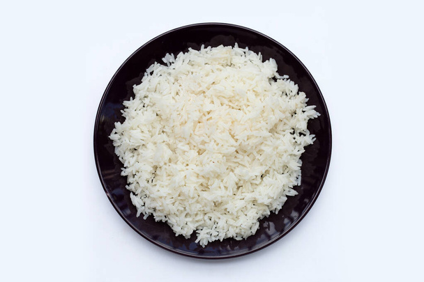 Πιάτα ρυζιού σε λευκό φόντο. - Φωτογραφία, εικόνα