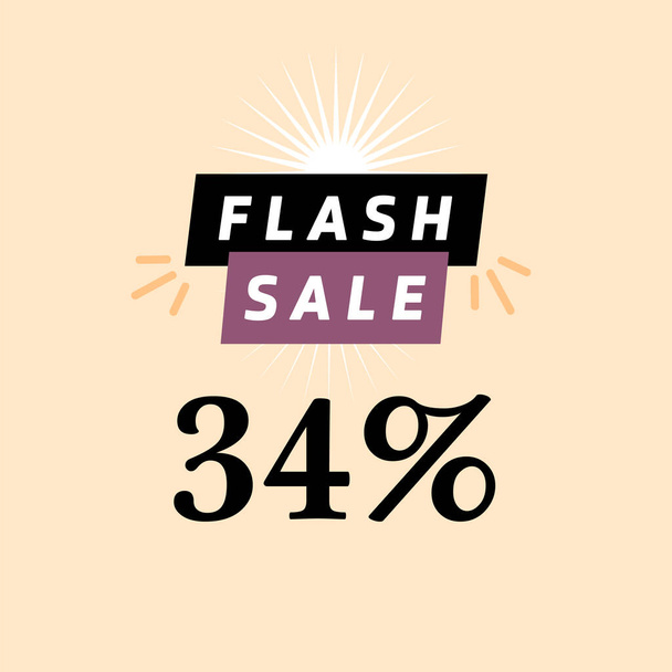 iscrizione di vendita flash 34% poster vettoriale - Vettoriali, immagini
