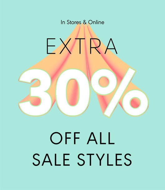 extra 30% off all sale styles vector poster - Vector, imagen