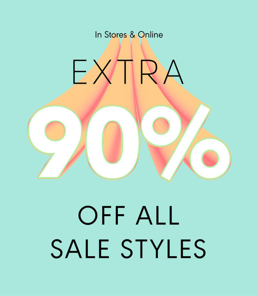 extra 90% off all sale styles vector poster - Vector, Image