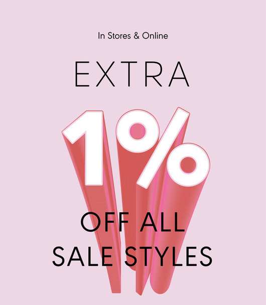 extra 1% off all sale styles vector poster - Vector, Image