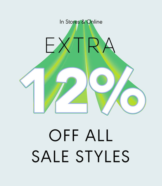 extra 12 % hors tous les styles de vente affiche vectorielle - Vecteur, image