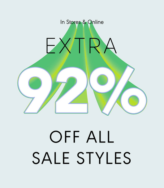 extra 92% off all sale styles vector poster - Vector, Image