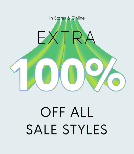 extra 100 % hors tous les styles de vente affiche vectorielle - Vecteur, image
