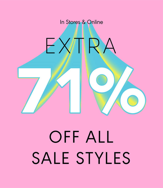 extra 71% off all sale styles vector poster - Vector, Image
