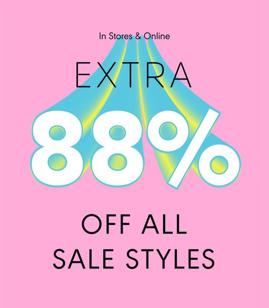 extra 88% off all sale styles vector poster - Vector, Image
