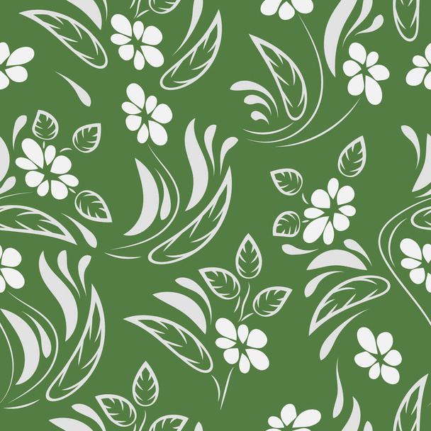 Folk flowers pattern Floral surface design Seamless pattern - Vector, imagen
