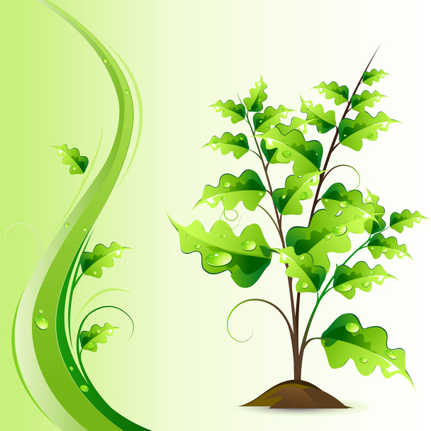 groeiende boom - Vector, afbeelding