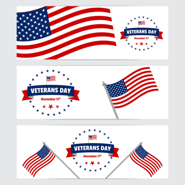 veteranos dia, cartaz, cartão, ilustração vetorial - Vetor, Imagem