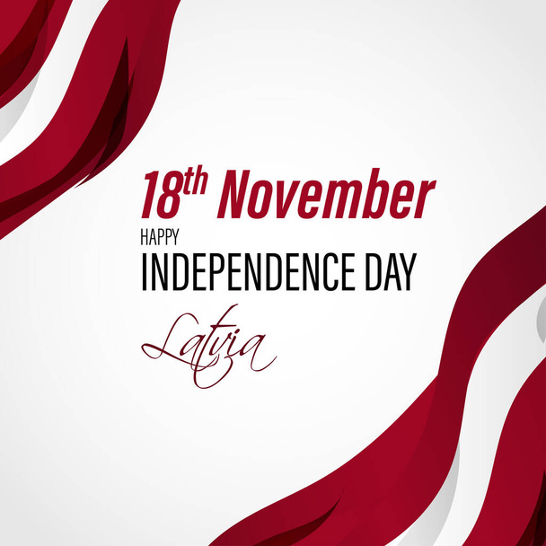 Wektor ilustracja szczęśliwego dnia niepodległości Łotwy - Wektor, obraz