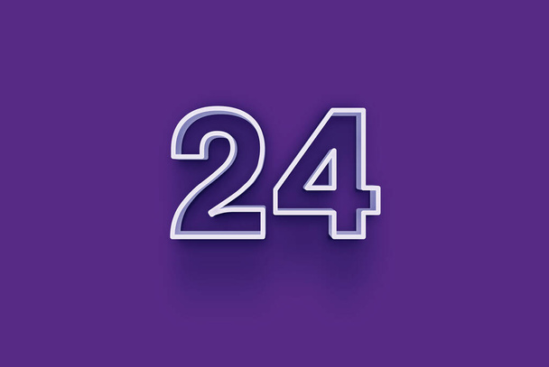 иллюстрация номера 3d 24 на фиолетовом фоне - Фото, изображение
