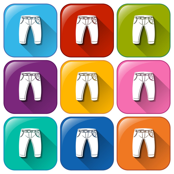 Pants icons - Vector, afbeelding