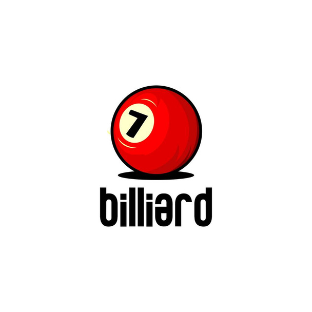 vecteur illustration logo billard, vecteur boule de billard - Vecteur, image