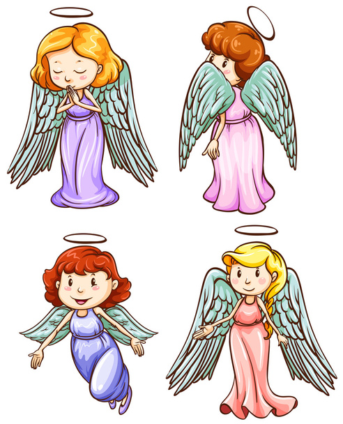 Прості ескізи ангелів
 - Вектор, зображення