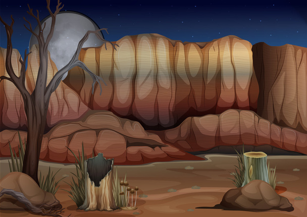 A desert with stumps - Vector, afbeelding
