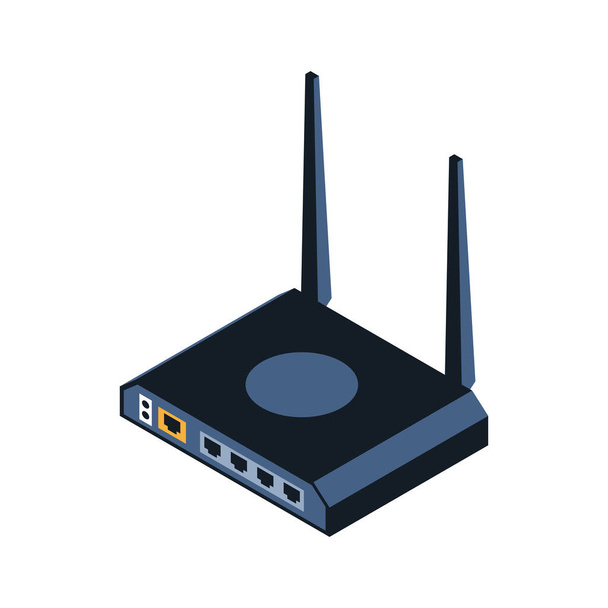 Router Isometric Icon - Wektor, obraz
