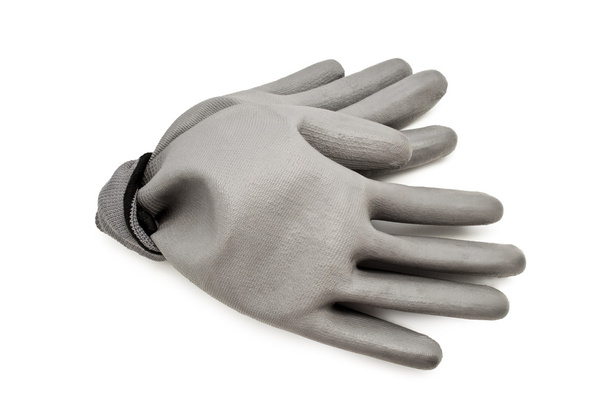 Gray work gloves isolated - Photo, Image