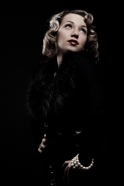Retro portrait of attractive blonde - Valokuva, kuva