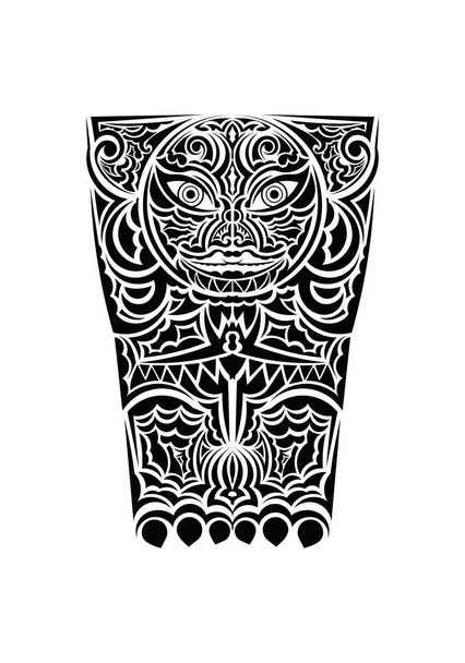 полинезийская татуировка запястья рукава племенной узор предплечья. вектор орнаментов этнических шаблонов. - Вектор,изображение