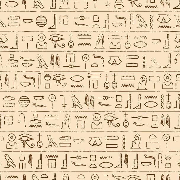 Egyptian Hieroglyphics Background - Vetor, Imagem