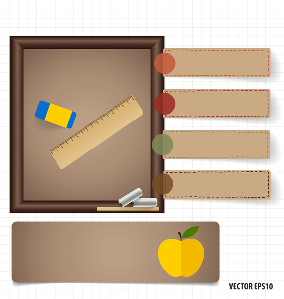 Welcome back to school, vector illustration. - Vector, Image