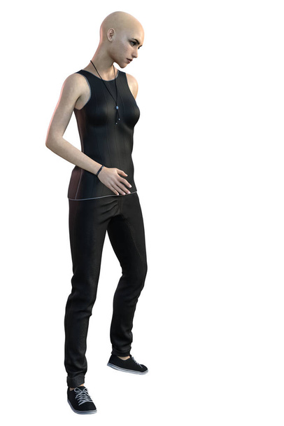 UF Καυκάσια λεσβία γυναίκα, 3D Αποτύπωση, 3D Εικονογράφηση - Φωτογραφία, εικόνα