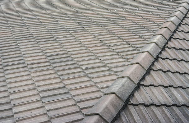 Černá kachlová střecha pro použití na pozadí - Fotografie, Obrázek