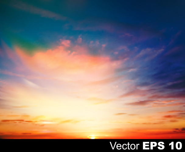 abstraktní pozadí oblohy s růžovými svítání - Vektor, obrázek