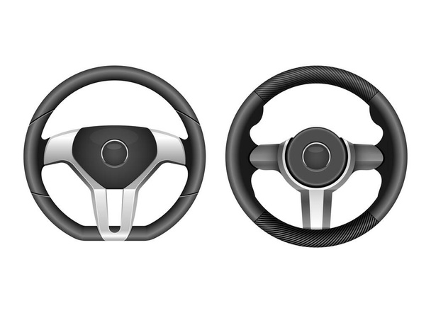 Steering wheel vector design illustration isolated on white background - Vector, Image