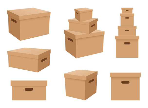 Коробка зберігання Векторна ілюстрація дизайну ізольована на білому тлі
 - Вектор, зображення